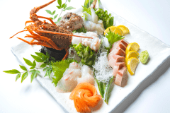 Top-grade BBQプラン『旬の鮮魚のお造り』+『あわびの肝バター焼き』