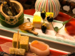 山の幸とこの期間は海の幸もご用意する年末年始プランのご夕食。（一例）