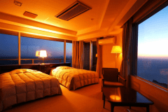 【東館和室＋日の出洋室】（洋間/海側）角部屋