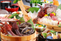 デラックス会席＝伊勢海老１尾＆鮑１杯＆伊勢海老のお造りに和牛ステーキ！！＝