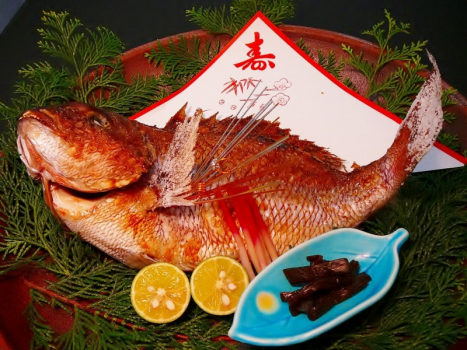 めで鯛塩焼き