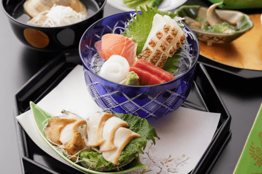 群馬県特産品のぎんひかりと海の恵みが出会うお造り