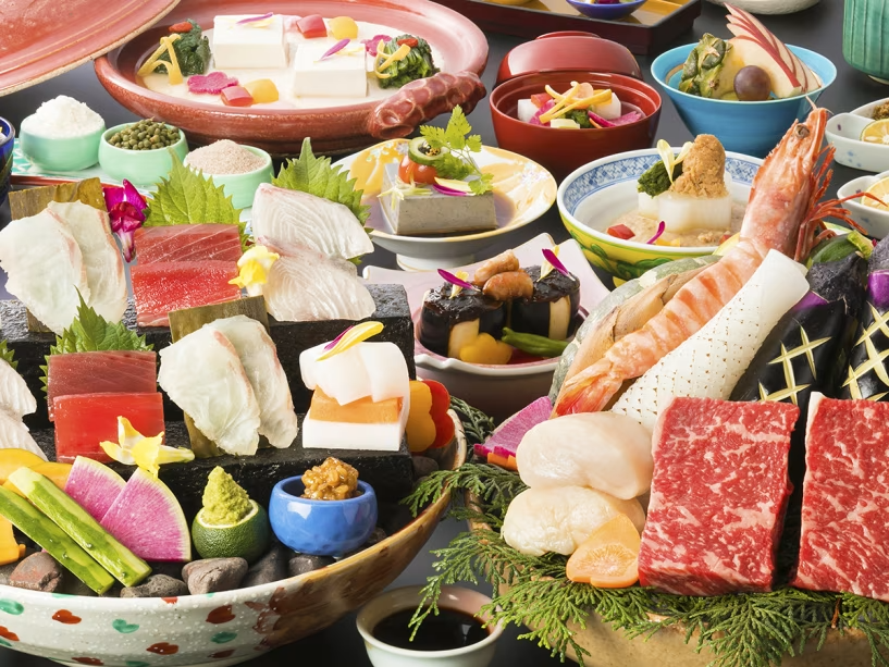 【レストラン食‐基本会席】名物「宝楽焼き」に加え、“ここでしか出逢えない”逸品をお楽しみいただけます