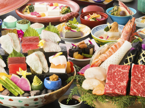 【レストラン食‐基本会席】名物「宝楽焼き」に加え、“ここでしか出逢えない”逸品をお楽しみいただけます