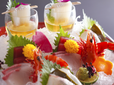 【ご夕食イメージ】新鮮な瀬戸内の魚介は、歯応えで違いがわかります。
