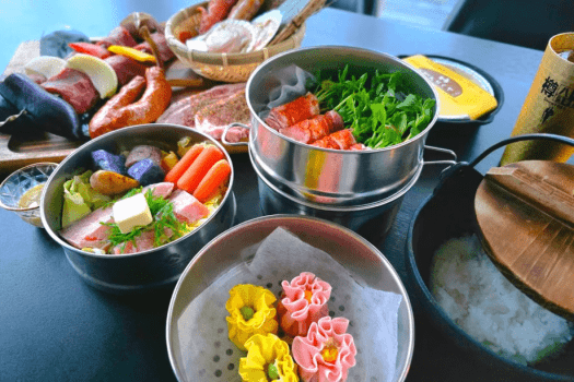 【1泊2食付】＜彩りせいろ蒸しプラン＞湯気までごちそう。 せいろ香るグランピング ～彩りせいろ蒸し＆BBQディナー付き～【期間限定】