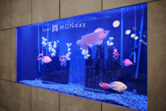 ロビーには大きな水槽があり優雅に泳ぐ魚を鑑賞できます。