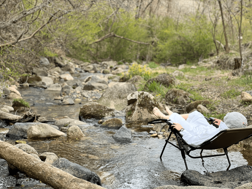RIVERサウナ前の白沢川