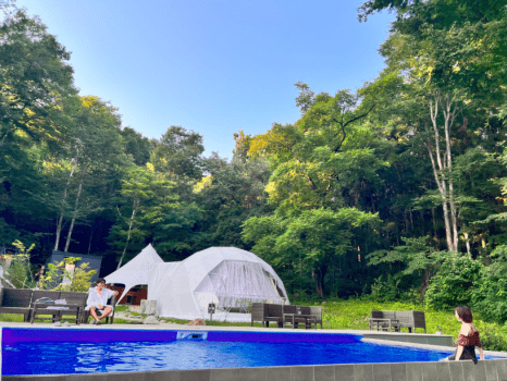 森のインフィニティプール　サウナ後の冷水浴としてもご利用可能です。