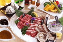 BBQ（最上級）三石こぶ黒牛・平取和牛・ホエー豚ソーセージ日高食材満喫