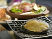 活鮑の網焼き　肝ソース