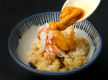 【最上級】炊き立て蟹釜飯　ウニ醤油をかけてお召し上がりください