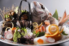 【通年】＜半個室席＞山陰の海幸をたっぷり味わえる！お造り大皿盛り合わせ付き会席プラン