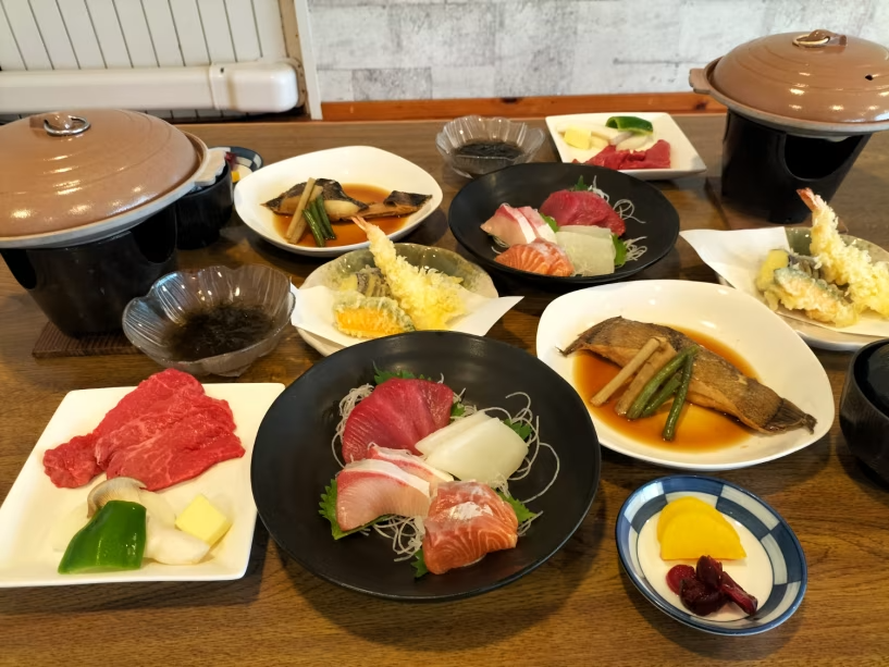 ★海の幸会席★お造り４種盛り、和牛陶板焼き、白身魚の煮つけなど♪　スタンダードプラン