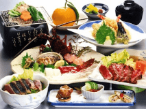 ★伊勢海老姿造り,アワビ 地魚 お刺身舟盛り会席★