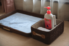 【ペット用備品一例】トイレシーツ、粘着ローラーなどご用意しております。