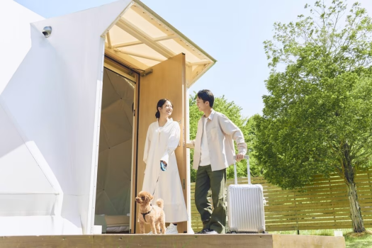 ドッグラン付きドームテント-34.6㎡