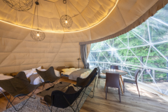 【No Smoking】 Glamp C（up to 4 guests）pets allowed  [lit-up forest side]