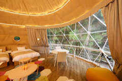 【No Smoking】 Glamp D（up to 6 guests）pet not allowed  [lit-up forest side]