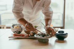 お食事処での朝食日帰り