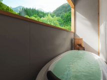 【半露天風呂付き客室/FOREST SUITE 101 】源泉を使用した半露天風呂付き