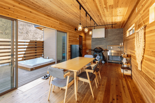 [带按摩浴缸] 豪华圆顶帐篷