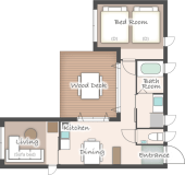 【ファミリールーム】広めのプライベートガーデン付き※最大人数5人