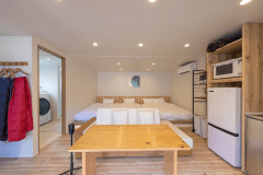 A four-person building-one night two meals