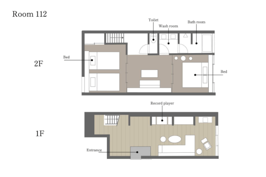 [Ueharaya] 112/Duplex Suite with living room (Non smoking)