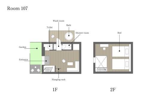[Toshiyoshiya] 107/Duplex Suite with semi-open-air bath（Non smoking）