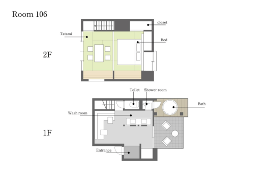 [Toshiyoshiya] 106/Duplex Suite with semi-open-air bath and garden view（Non smoking）