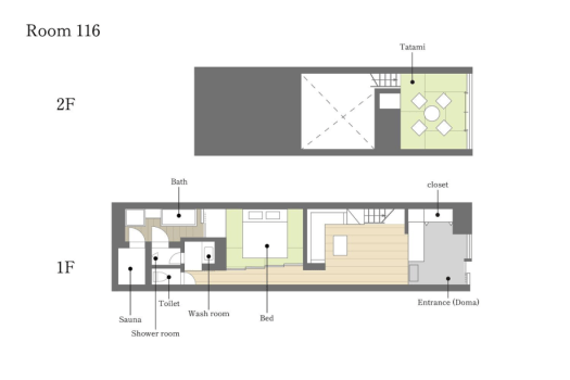 [Kanekamiya] 116/A building with semi-open-air bath and private sauna（Non smoking）