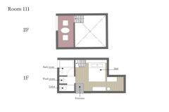 [Ueharaya] 111/Compact one-room with a loft（Non smoking）