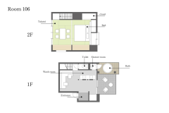 [Toshiyoshiya] 106/Duplex Suite with semi-open-air bath and garden view（Non smoking）