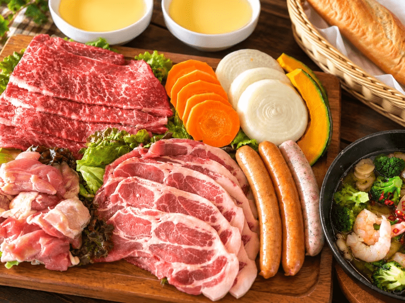 【期間限定】手軽に贅沢✨カジュアルBBQ~お肉3種盛り&ぷりぷり海老と野菜のアヒージョを堪能~<1泊2食> 【期間限定】手軽に贅沢✨カジュアルBBQ~お肉3種盛り&ぷりぷり海老と野菜のアヒージョを堪能~<1泊2食>