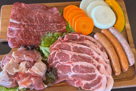 【期間限定】手軽に贅沢✨カジュアルBBQ～お肉3種盛り＆ぷりぷり海老と野菜のアヒージョを堪能～＜1泊2食＞