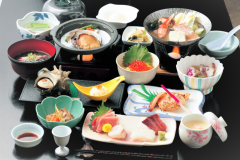 Japanese abalone or beef porcelain burn-in Japanese meal course Japanese abalone or beef porcelain burn-in Japanese meal course
