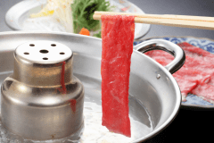 秋田県産の和牛をしゃぶしゃぶでどうぞ