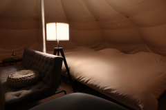 【ロータスベルテント(3ベッド)】ダイニングデッキ&テントサウナ 【ロータスベルテント(3ベッド)】ダイニングデッキ&テントサウナ