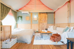 【愛犬と楽しむグランピング】＜1棟限定＞ペットOKのゲージ付きグランピングテント