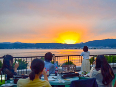 【ご夕食ビアガーデン】～諏訪湖の夕景を楽しみながら～◇夕食／焼き肉＆飲み放題
