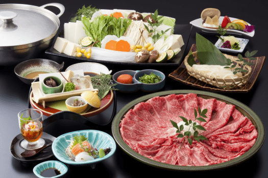Accommodation package with Japanese beef shabu-shabu kaiseki