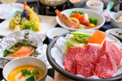 【冬のりんどう会席】「蔵王牛」をメインに、旬の味覚をふんだんに使用した当館スタンダード会席。※写真はイメージです