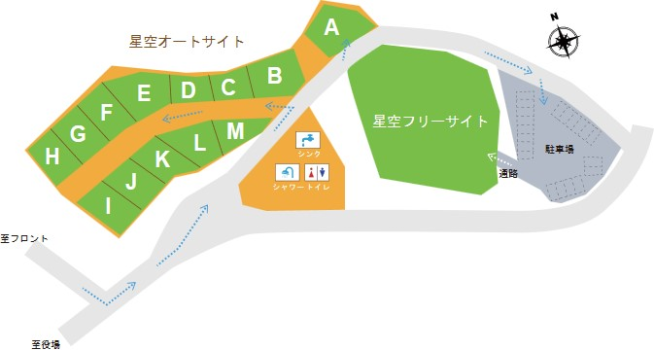 キャンプイズム　HOSHIZORA AUTO AREA　スタンダードプラン