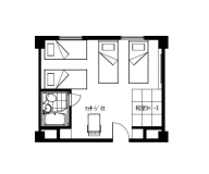 和洋室（フォーベット）間取り図