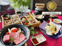 大人気【2024じゃらん泊まって良かった宿大賞】‼　四季彩12升＆黒毛和牛陶板焼き会席と宮崎きなこ豚鍋付和朝食★アウト11：00