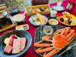 NEW★数量限定【2食付き】★ズワイ蟹丸ごと1匹＆黒毛和牛陶板焼き会席と和朝食★チェックイン15：00～アウト11：00