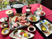 NEW！【2食付】麻雀パック■夕食は賑わい（牛＆豚焼肉盛合わせ）会席ディナーと宮崎きなこ豚鍋付朝食■全自動麻雀卓付特別室プラン★イン13：00～アウト12：00