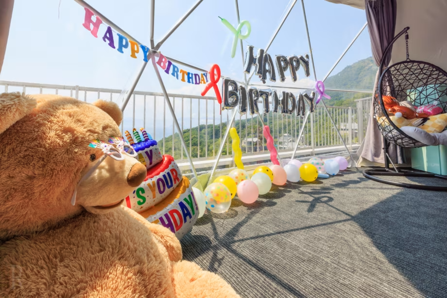 《Anniversaryプラン》豪華特典付きのグランピングでお祝いする記念日🎉【1泊2食付き】
