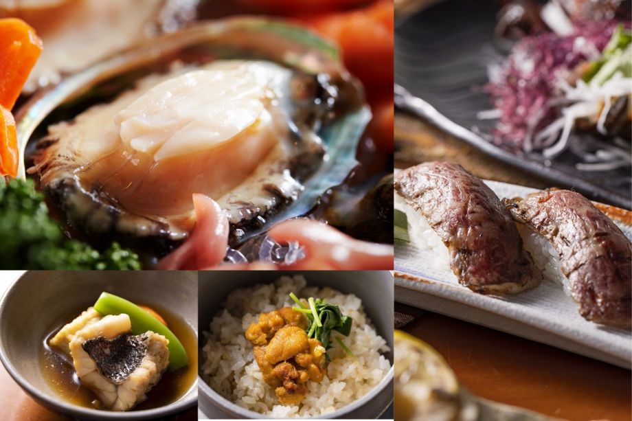 【プレミアム】「五島牛」「アワビ」など、厳選食材をふんだんに使った＜最上級＞の会席料理をごゆっくり